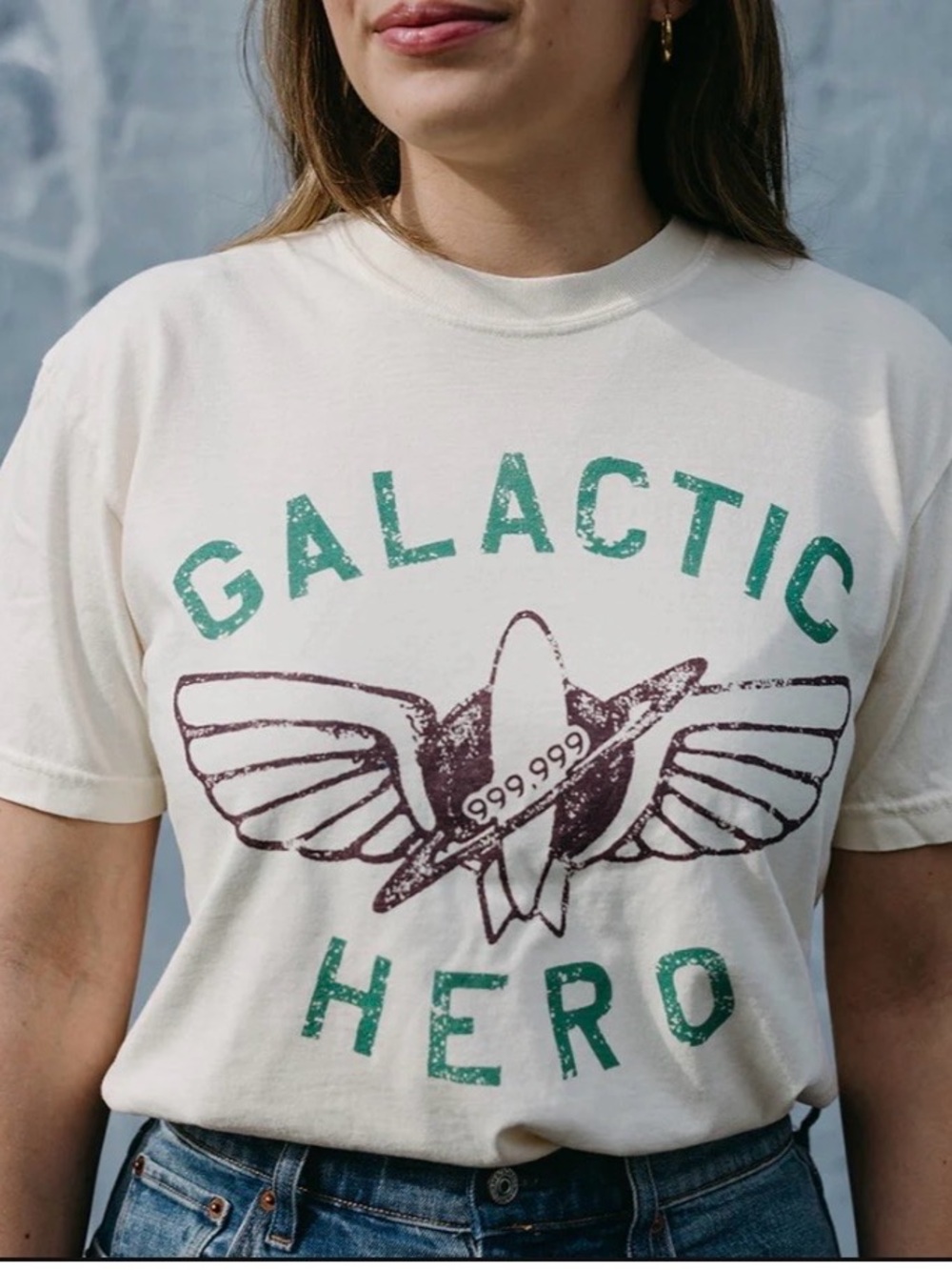 Galactic Hero Short Sleeve Graphic Tee - Cream